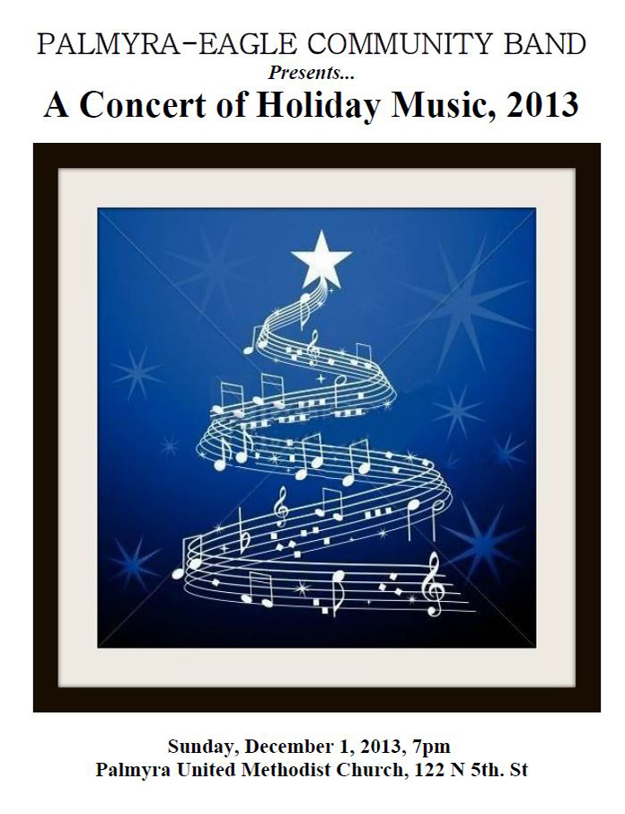 Program From Palmyra-Eagle Community Band Concert December 1, 2013